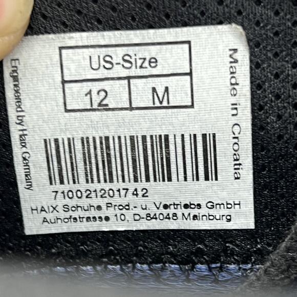HAIX Airpower P7 Waterproof Tactical Boots Men Size 12 Black Leather High Shoes main image 11